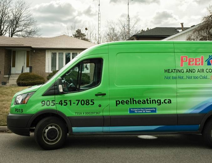 Peel service van with HVAC, plumbing, and electrical branding parked in a suburban neighborhood, promoting local trust. Peel service van with HVAC, plumbing, and electrical branding parked in a suburban neighborhood, promoting local trust.