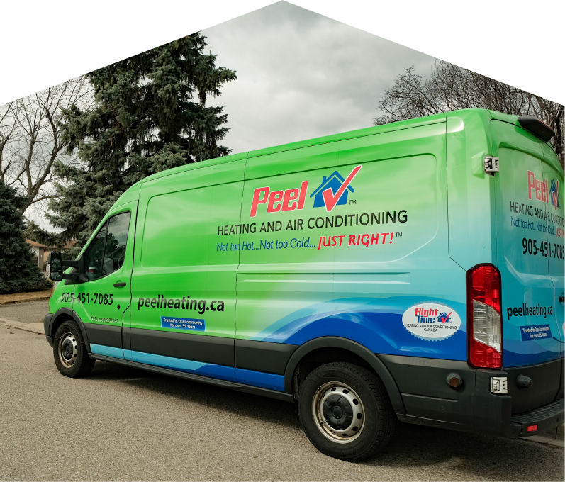 Peel service van parked by a brick home highlighting trusted plumbing, heating & electrical expertise since 1981. Peel service van parked by a brick home highlighting trusted plumbing, heating & electrical expertise since 1981.